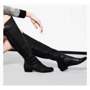 Vince Camuto Karita Tall Riding Boots Block Heel Black Women's Size 6.5M